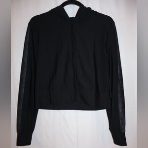 Certo Alabama Crimson Tide Black Cropped Hoodie w/Insignia Sleeves. Medium. NWT.